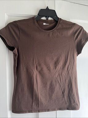 GAP Stretch Women's Short Sleeve Crewneck Tee in Brown